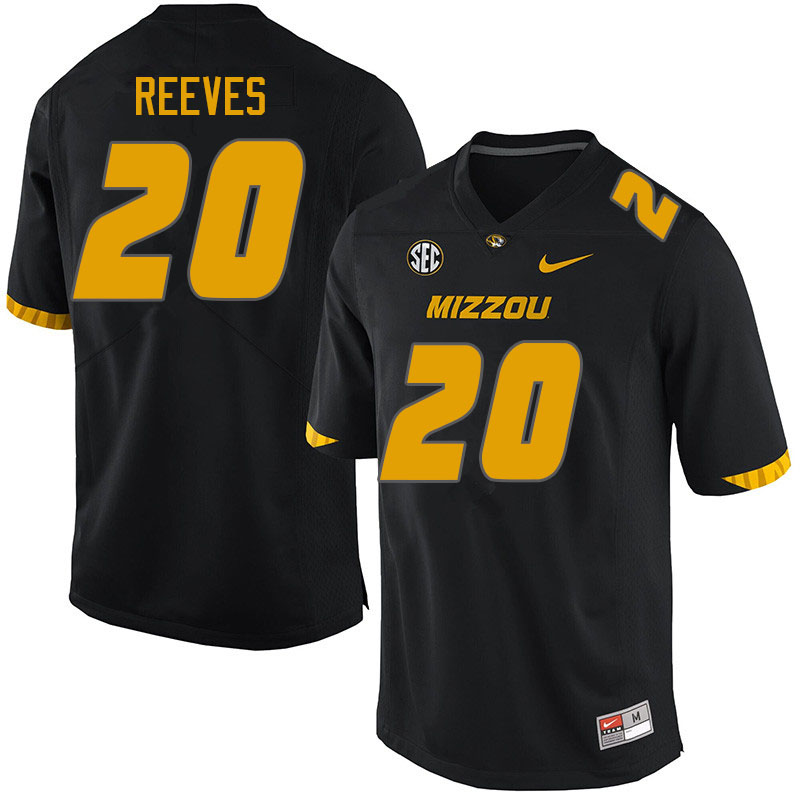 Men #20 Zxaequan Reeves Missouri Tigers College Football Jerseys Sale-Black